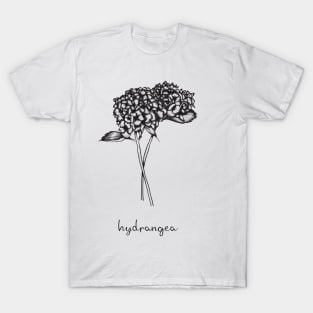 Hydrangea linedrawing T-Shirt